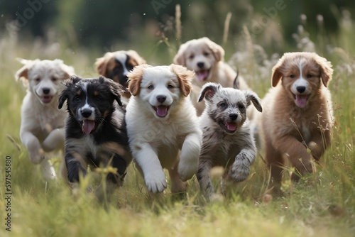 group of puppies © AliceandAlan
