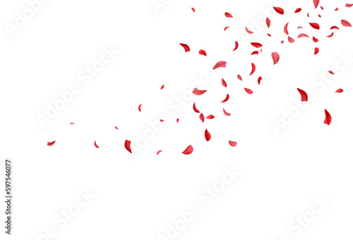 Pink Blossom Blur Vector White Background. Summer