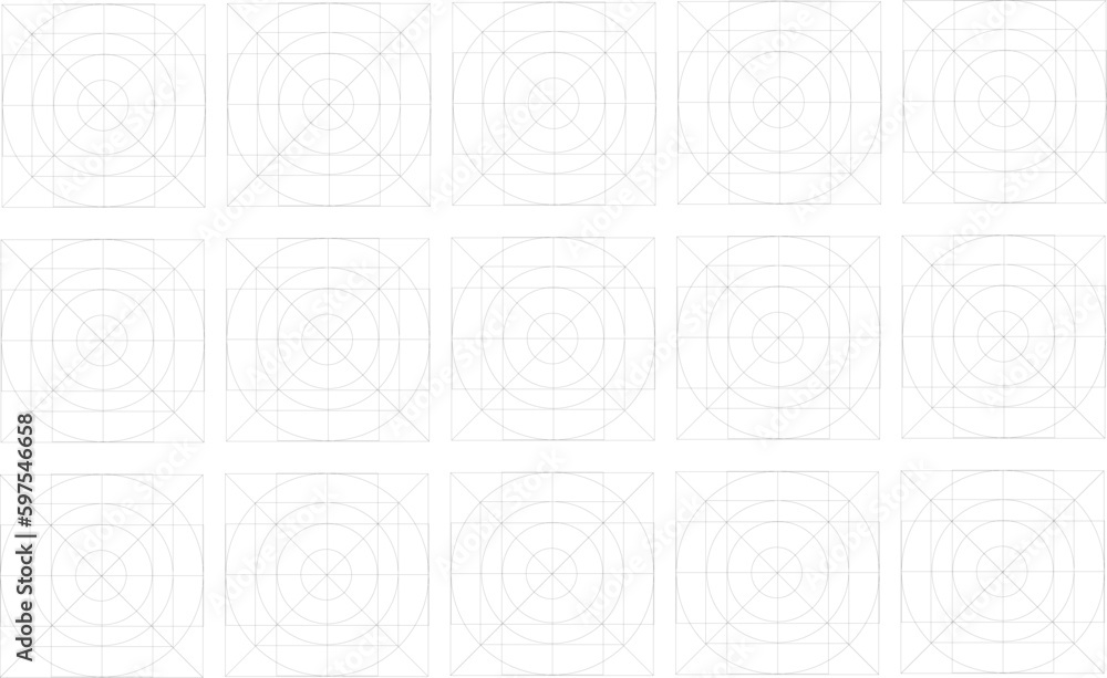 Template for icons in Illustrator (or by hand)