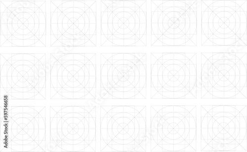 Template for icons in Illustrator  or by hand 