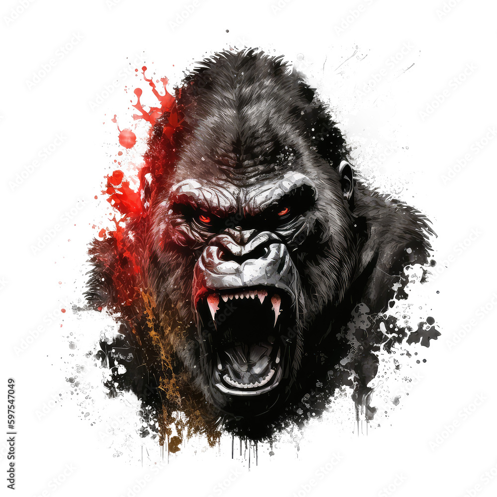 gorilla isolated on white background gorilla isolated on white background