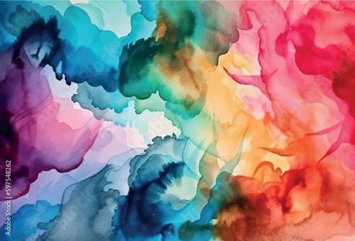 Abstract watercolor colorful background, vector illustration