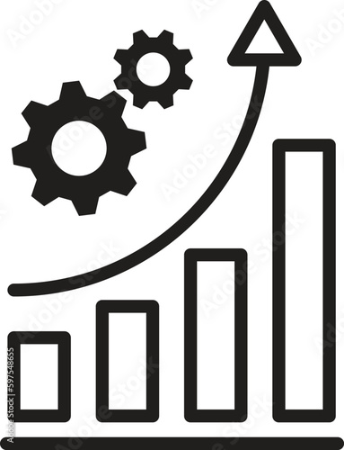 increase process icon production increase vector