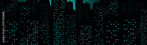 sfondo, skyline,  luci grattacieli, paesaggio urbano
