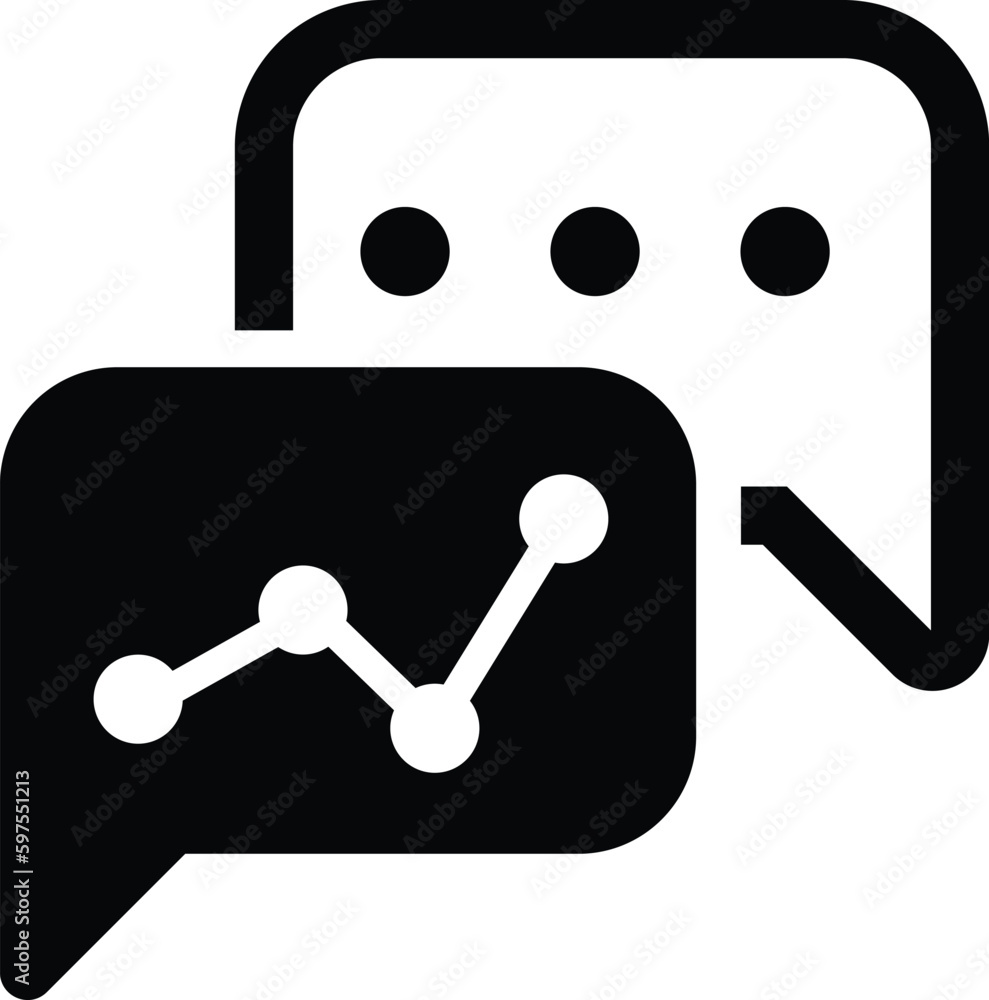 analytical chat icon, business comment vector analytical chat icon, business comment vector