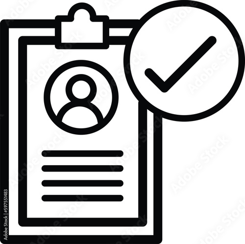 approve icon, hire vector