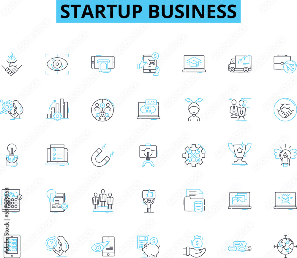 Startup business linear icons set. Innovation, Disruption, Growth, Scalability, Entrepreneurship, Funding, Strategy line vector and concept signs. Marketing,Branding,Technology outline Generative AI Startup business linear icons set. Innovation, Disruption, Growth, Scalability, Entrepreneurship, Funding, Strategy line vector and concept signs. Marketing,Branding,Technology outline Generative AI