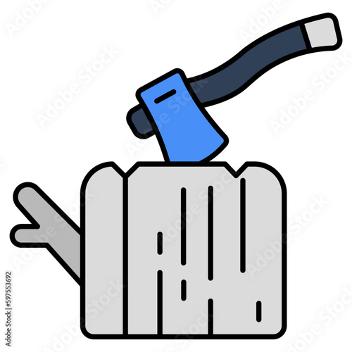 A premium download icon of trunk cut