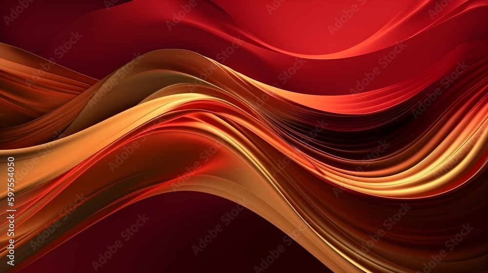 Abstract Background with 3D red Gradient Silk Fabric ,generative ai Abstract Background with 3D red Gradient Silk Fabric ,generative ai