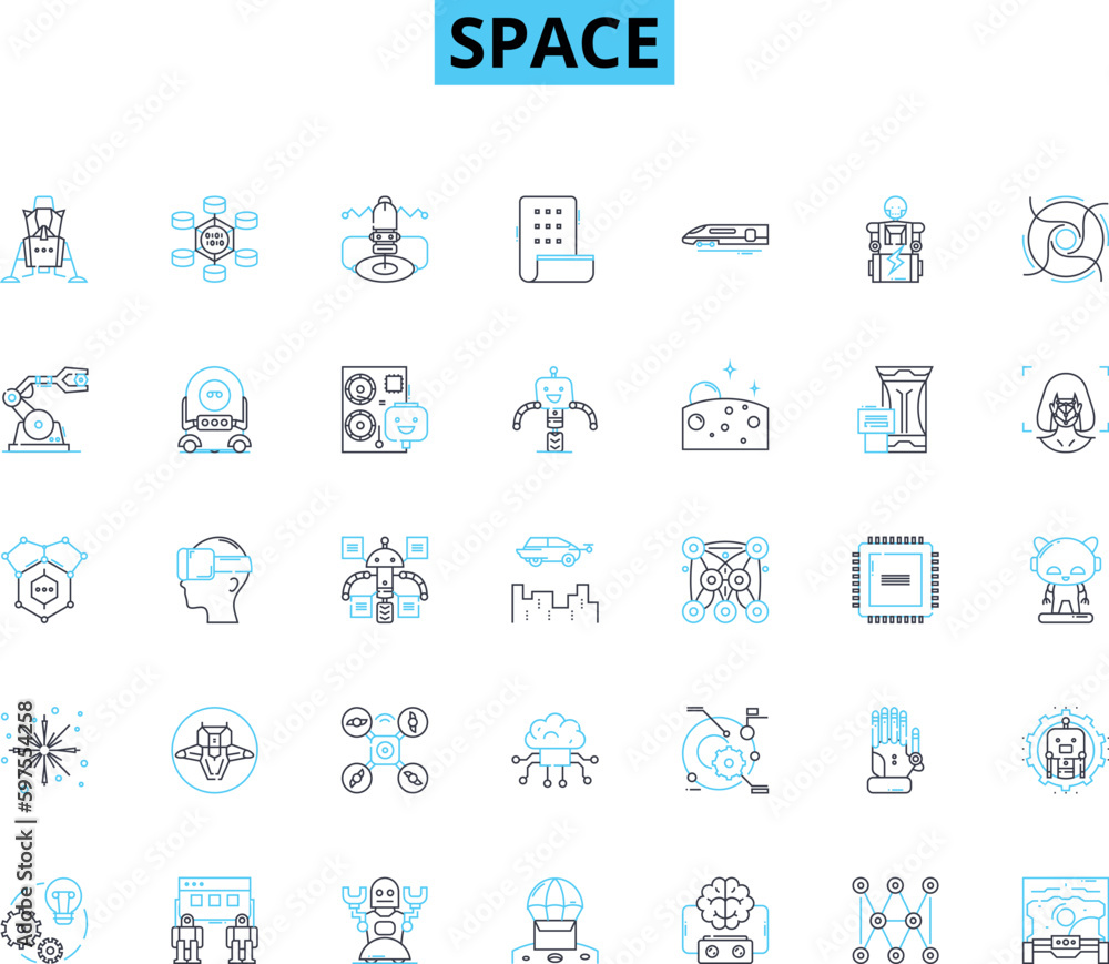 Space linear icons set. Cosmos, Universe, Galactic, Celestial, Astronomy, Extraterrestrial, Nebula line vector and concept signs. Starry,Interstellar,Planet outline illustrations Generative AI Space linear icons set. Cosmos, Universe, Galactic, Celestial, Astronomy, Extraterrestrial, Nebula line vector and concept signs. Starry,Interstellar,Planet outline illustrations Generative AI