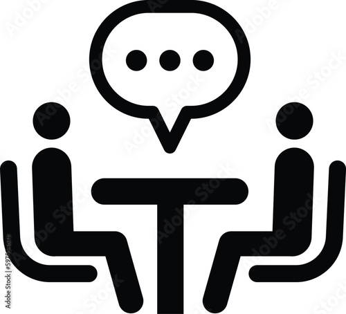 business consulting icon vector, business discussion
