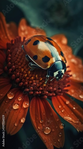 Ladybird. AI generated art illustration. © Дима Пучков