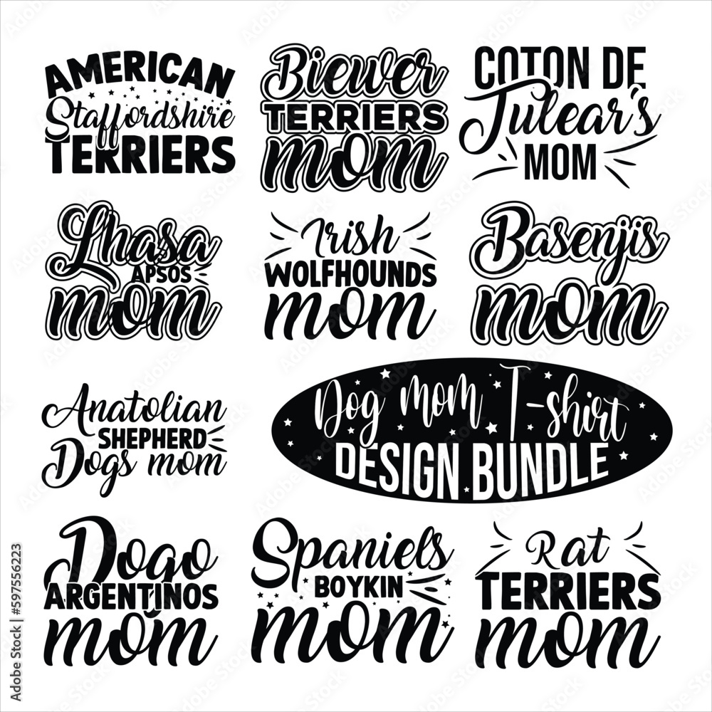 Dog mom Quotes design bundle Dog mom Quotes design bundle