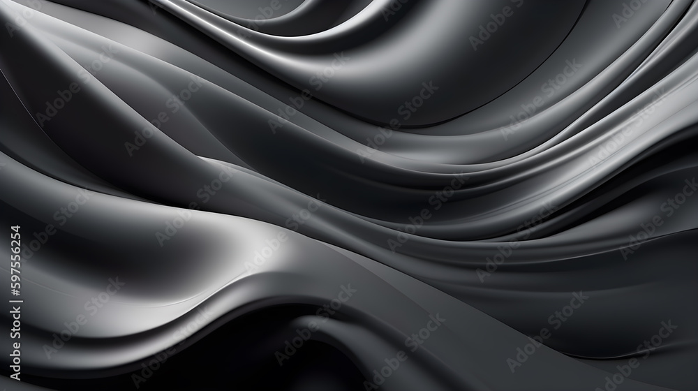 Abstract Background with 3D silver Gradient Silk Fabric ,generative ai Abstract Background with 3D silver Gradient Silk Fabric ,generative ai
