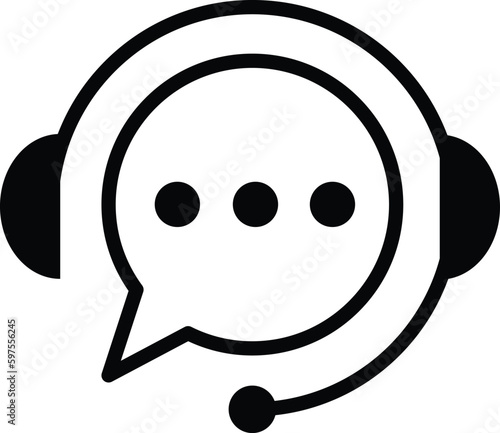 call center customer service icon vector