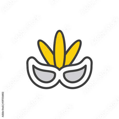 Eye Mask icon design with white background stock illustration