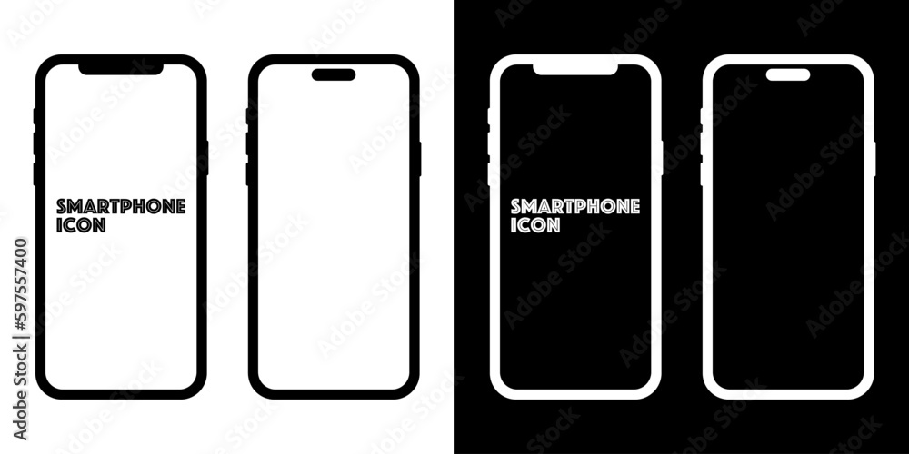 Realistic smartphone mockup. Mobile phone frame with blank display. Vector mobile device concept Realistic smartphone mockup. Mobile phone frame with blank display. Vector mobile device concept