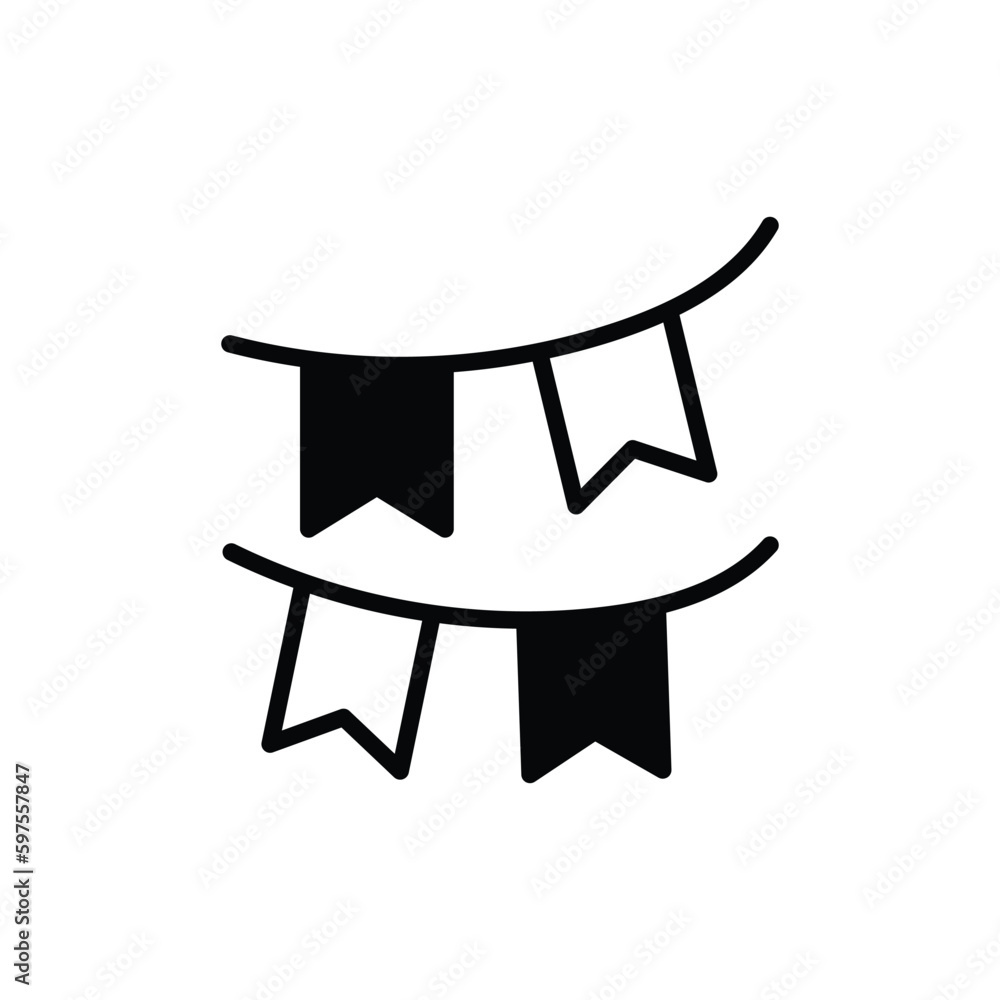 Garland icon design with white background stock illustration