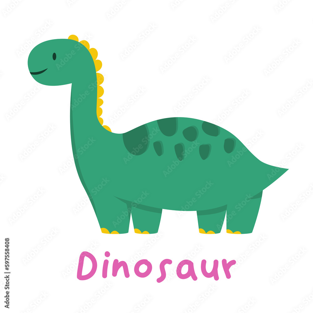 Cute dinosaur cartoon for illustration, clip art and kid