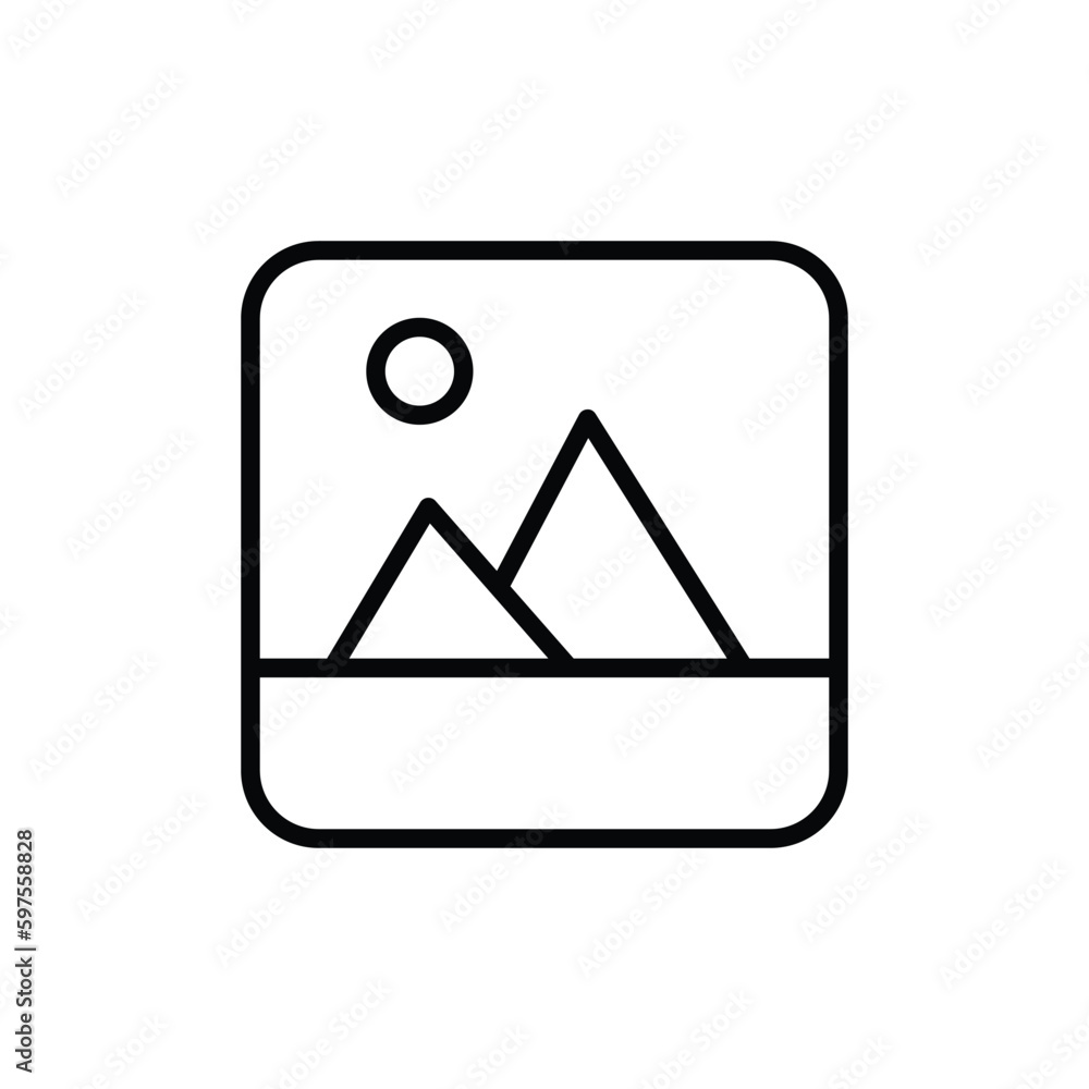 Photos icon design with white background stock illustration Photos icon design with white background stock illustration