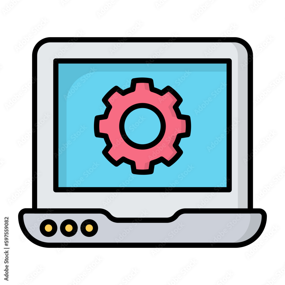 Web Development Line Color Icon Web Development Line Color Icon