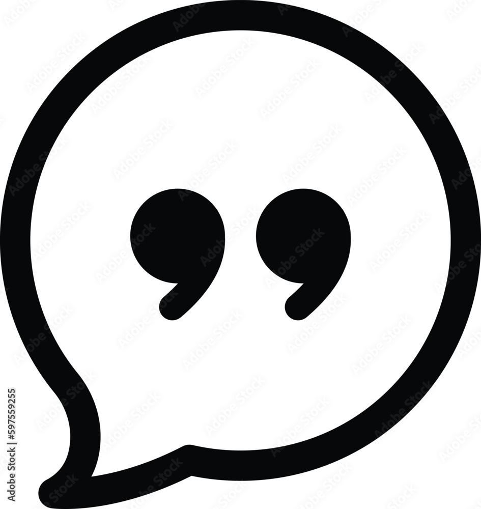 chat icon, speech bubble vector, quote mark illustration chat icon, speech bubble vector, quote mark illustration