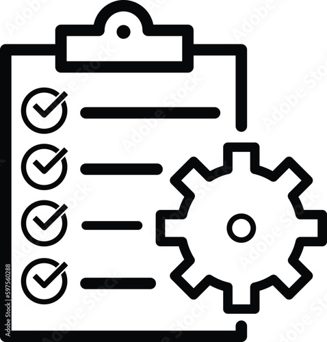 clipboard icon, task done, signed approved document icon project completed, Project management vector