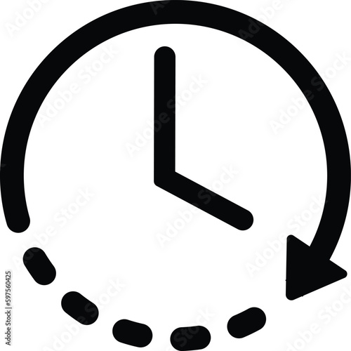 clockwise icon, time vector