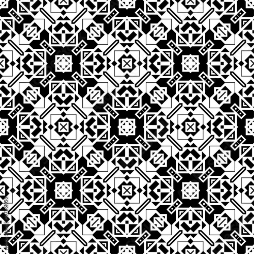 Vector seamless models. Modern stylish texture. Composition from regularly repeating geometrical element. Monochrome, simple. Vector illustrations.