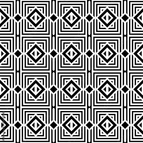 Vector seamless models. Modern stylish texture. Composition from regularly repeating geometrical element. Monochrome, simple. Vector illustrations.