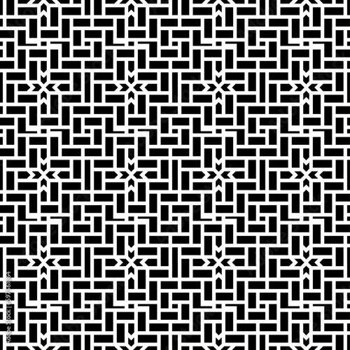 Vector seamless models. Modern stylish texture. Composition from regularly repeating geometrical element. Monochrome, simple. Vector illustrations.