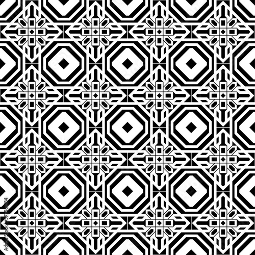 Vector seamless models. Modern stylish texture. Composition from regularly repeating geometrical element. Monochrome, simple. Vector illustrations.