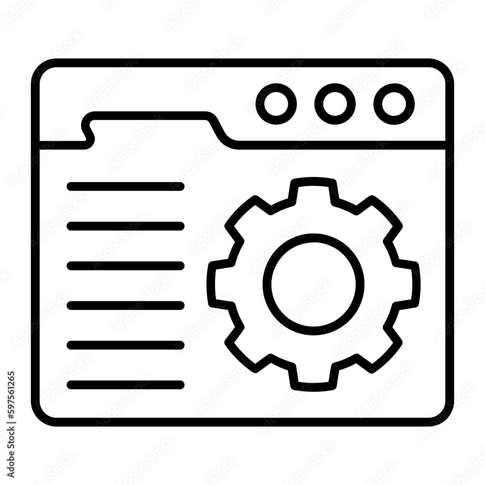 API Thin Line Icon API Thin Line Icon