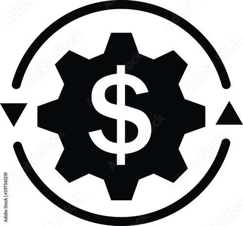 costs optimization and production efficiency icon vector