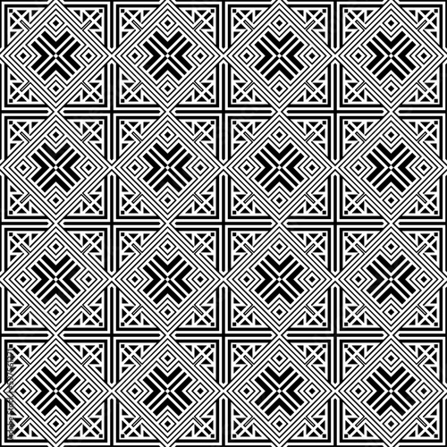 Vector seamless models. Modern stylish texture. Composition from regularly repeating geometrical element. Monochrome, simple. Vector illustrations.