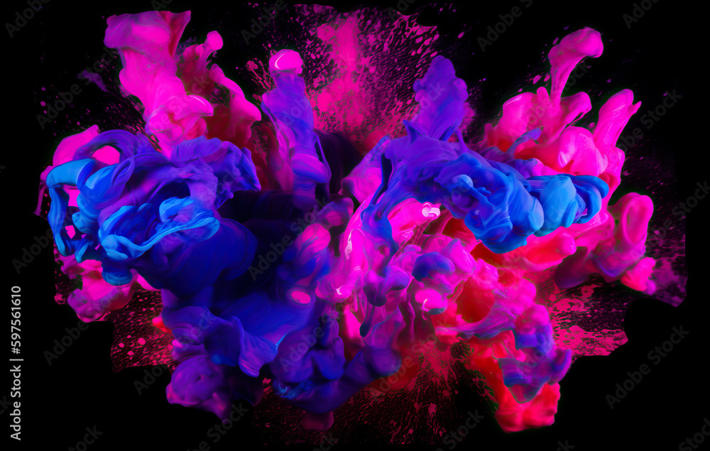 Purple splash background created with Generative AI technology