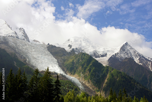 Chamonix mountains landscape in spring, France