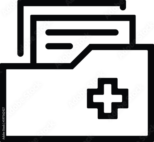 document vector, medical history icon