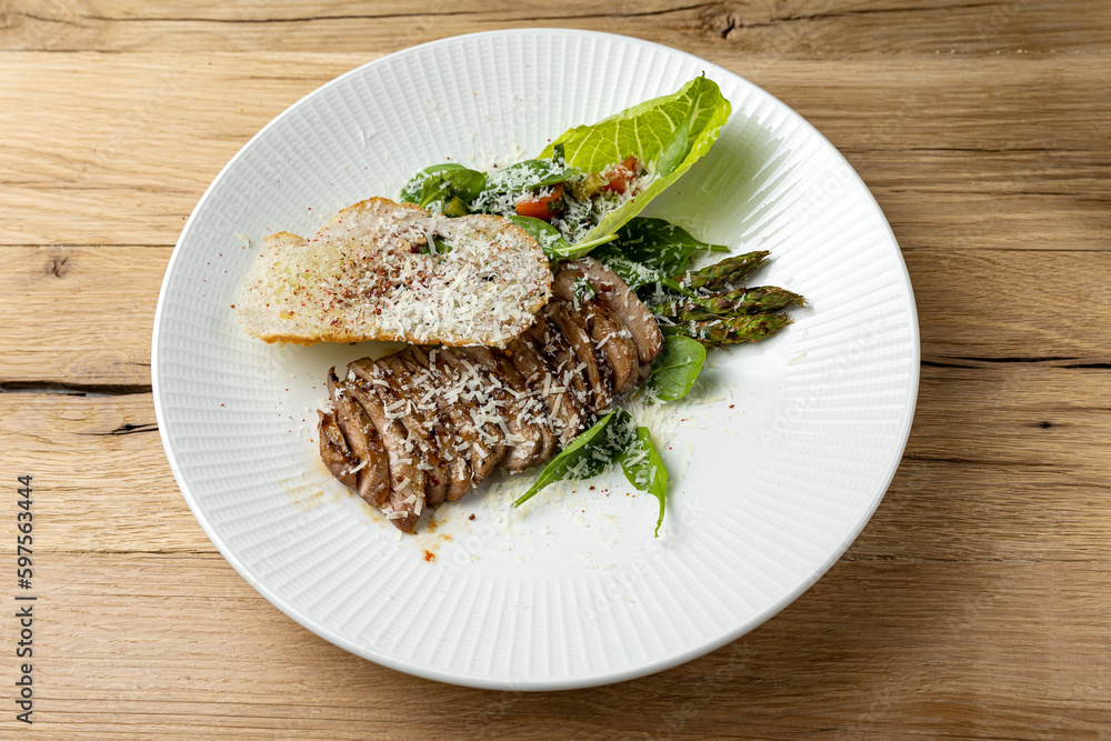 Delicious meat dishes prepared by the chef
Delicious meat dishes prepared by the chef