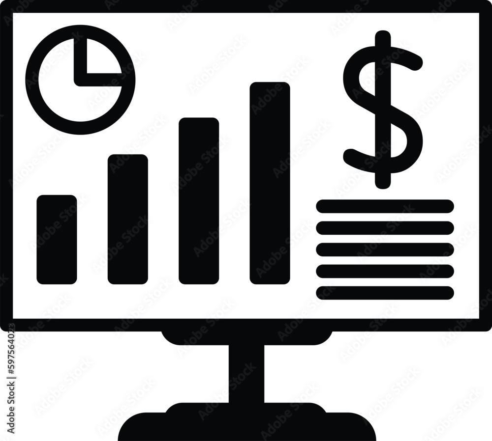 finance stats online report vector icon finance stats online report vector icon