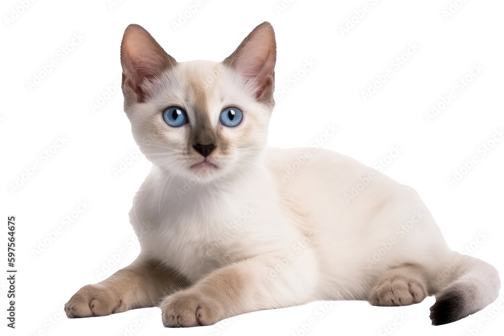 Balinese Kitten. On An Isolated Transparent Background, Png. Generative AI