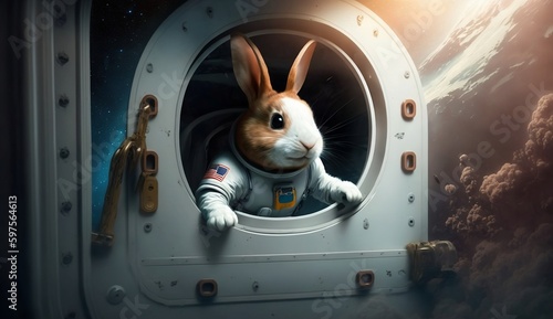 Le lapin astronaute : un grand bond pour les petits animaux photo