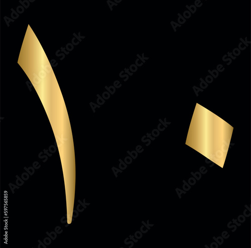golden arabic number 10 with black background  photo