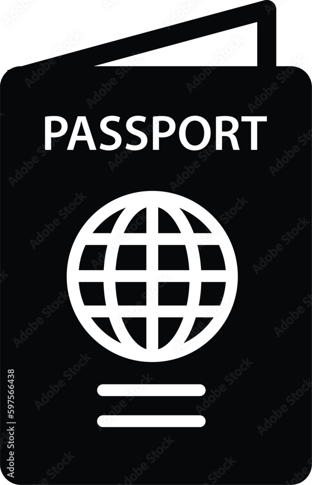 international passport icon vector illustration