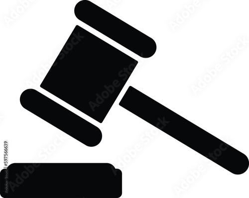 legal hammer icon vector
