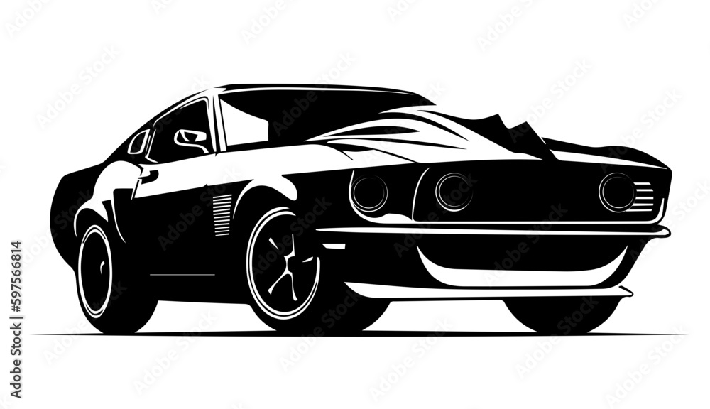 American muscle car silhouette