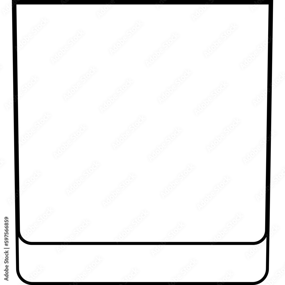 Lowball Glass icon, cocktail glass name related vector Lowball Glass icon, cocktail glass name related vector