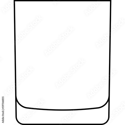 Rocks glass icon, cocktail glass name related vector