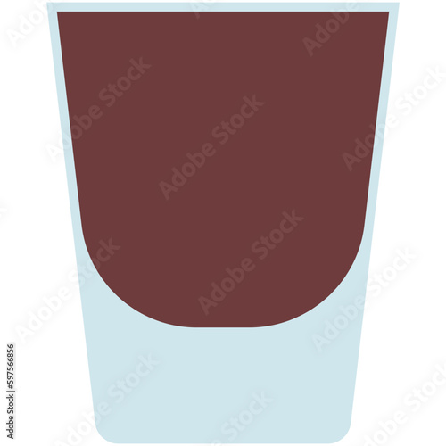 Shot Glass 1 oz icon, cocktail glass name related vector