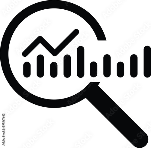 search, analytics icon vector